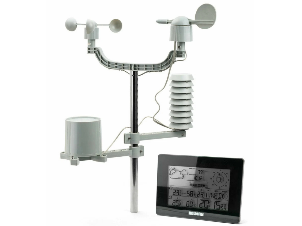 Holman Digital Weather Station – Indoor/Outdoor WiFi LCD Display