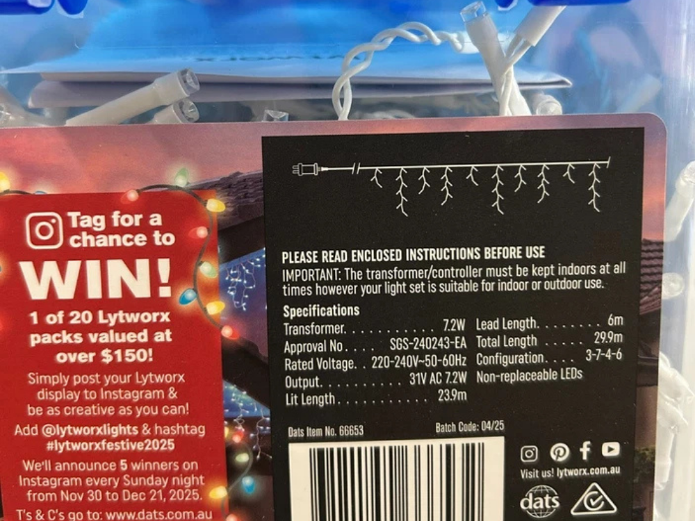 Lytworx 1200 Blue LED Icicle String Lights – Xmas Decor