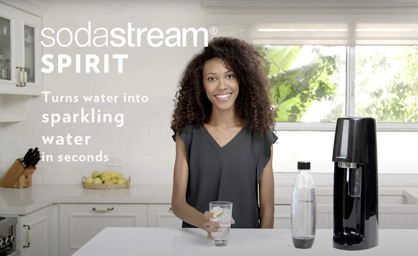 Sodastream Spirit MegaPack 1 Spirit + 1 60 L CO2 Cylinder + 2 1L & 1 500ml Reusable Bottles (Black) Mega Pack Australian Model