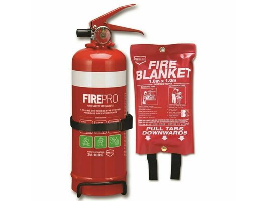 FirePro Fire Extinguisher Blanket – Emergency Flame Safety with Pro Bracket