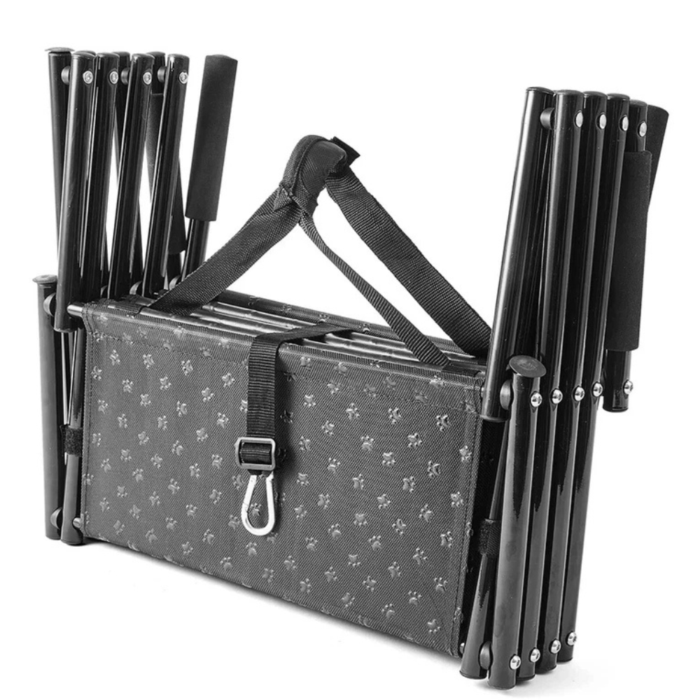 4 Steps Dog pet Ramp Car Ladder Adjustable Portable Height Folding Stairs