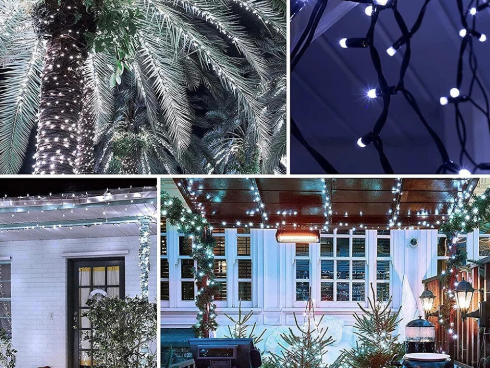 Lytworx 250 White LED Fairy Lights – 12.4m Christmas String Decoration