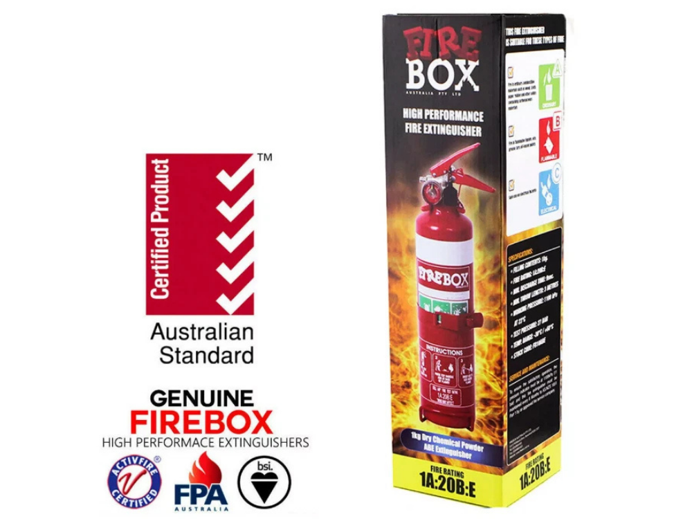 Firebox 1kg ABE Dry Powder Fire Extinguisher with Bracket