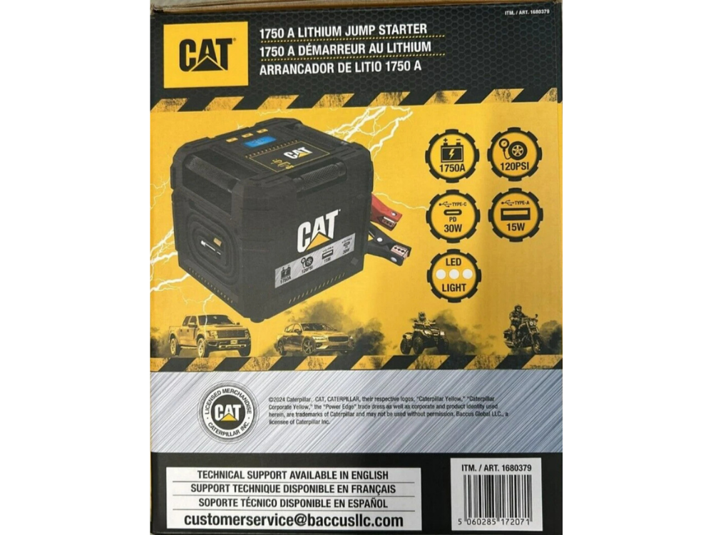 CAT 4-in-1 Portable Jump Starter & Air Compressor – 1750A