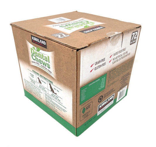 Kirkland Signature Dental Chews 72 Dog Treats, Green