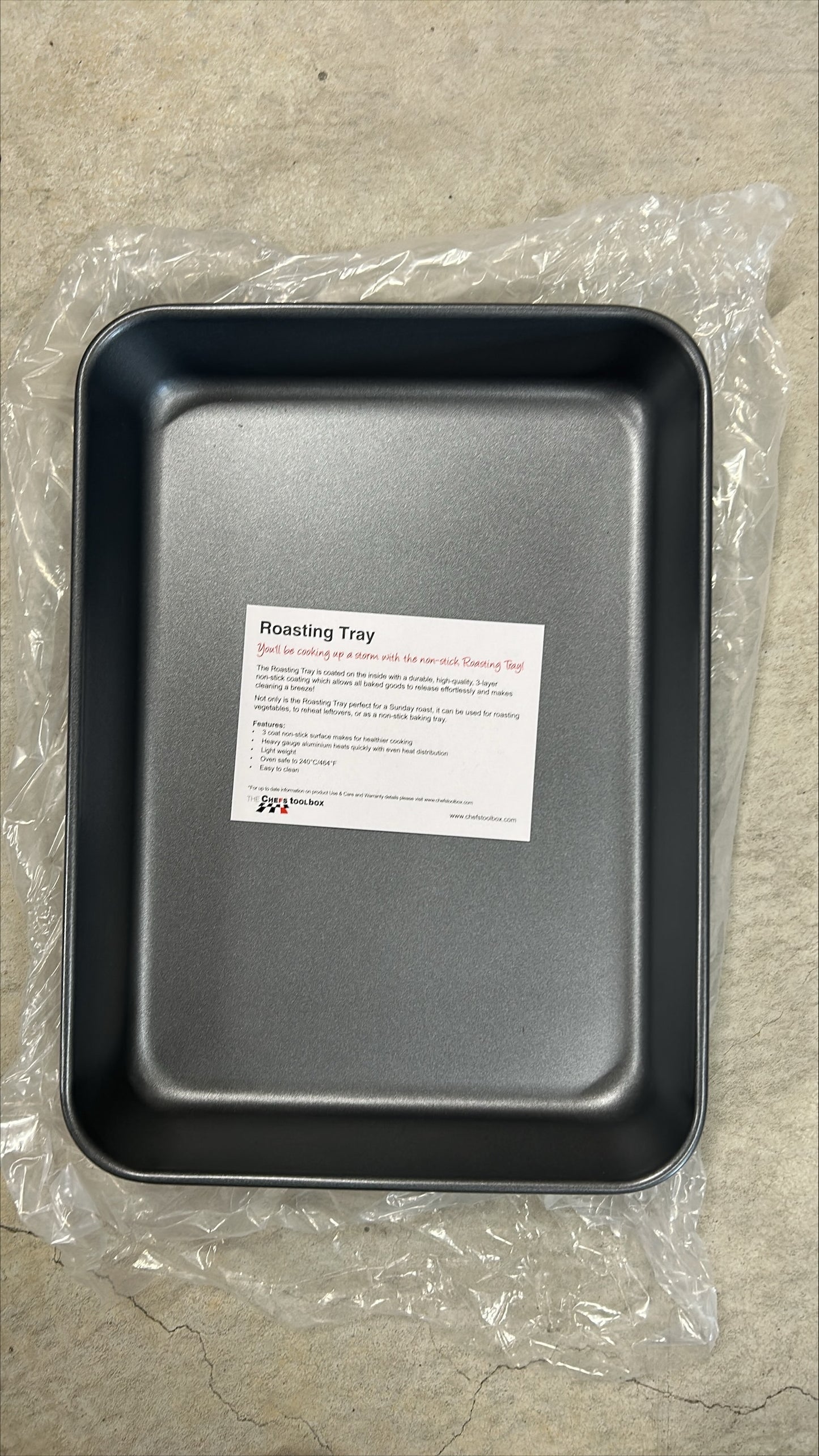 Chef's Toolbox Non-Stick Rectangular Roasting Pan Baking Tray Heavy Duty NEW