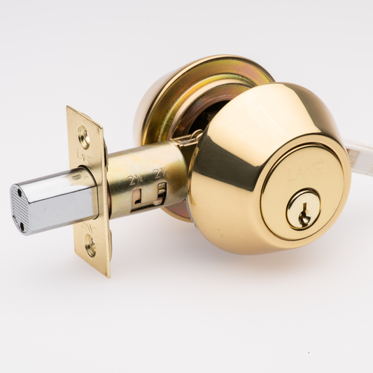 Lane Polished Brass Double Cylinder Deadbolt