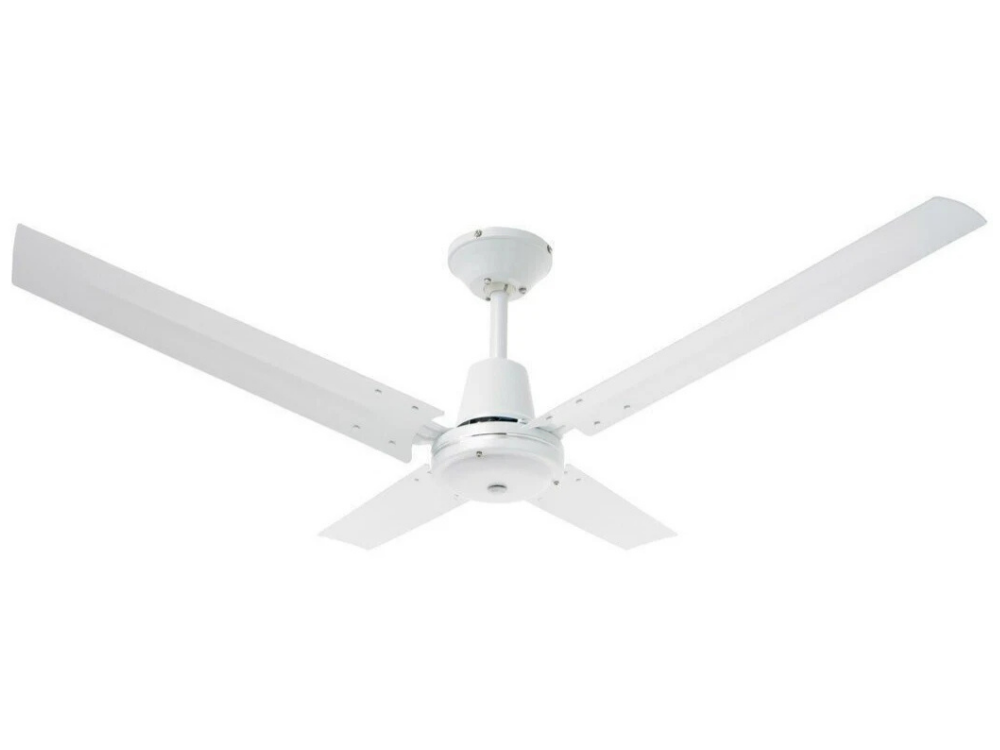 Heller 1200mm 4-Blade Aluminium Ceiling Fan – White, 240V