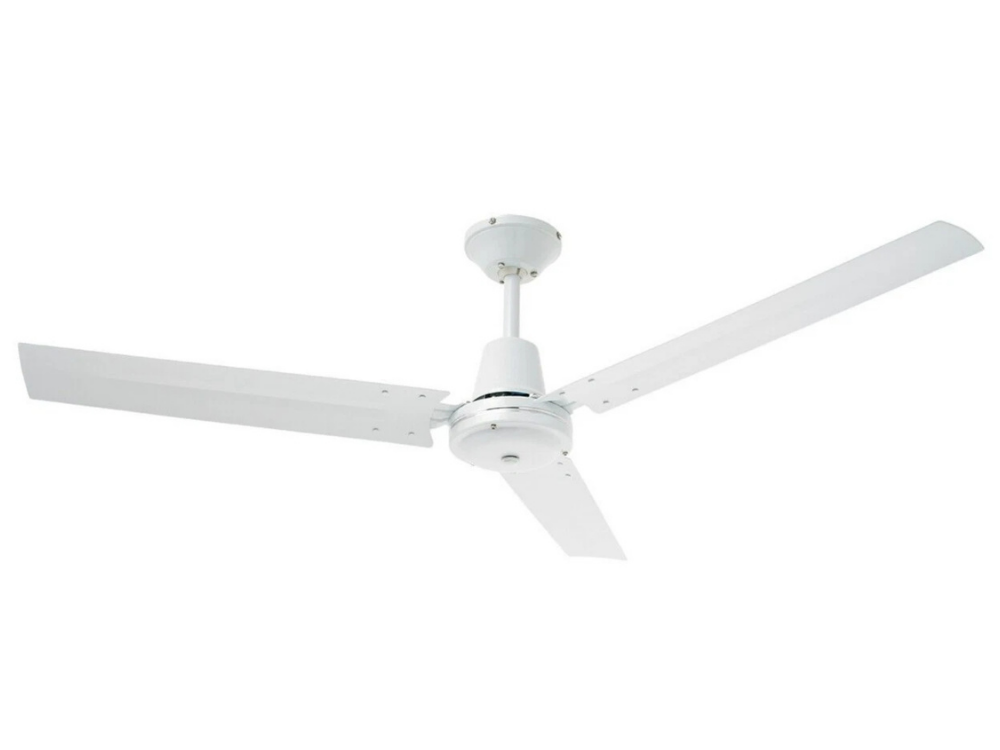 Heller 1200mm Ceiling Fan – White Metal Blades, Reverse Cycle Motor, 240V