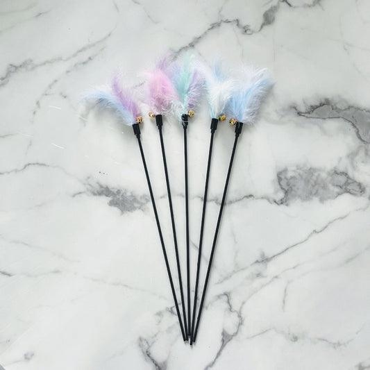 Cat Feather Toy PVC 50cm Macaron Turkey 50cm (including macaron turkey feather)