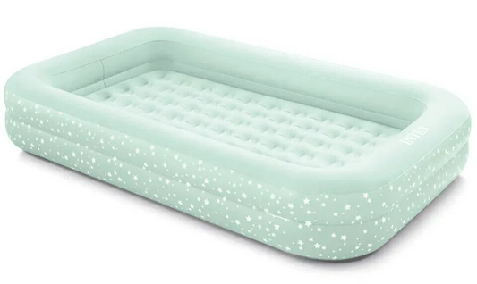Intex Kids Inflatable Bed Travel Toddler Portable Mattress with Hand Pump