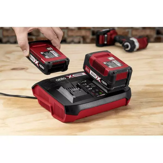 Ozito PXC 18V Multi Battery Fast Charger Dual Port Lithium-Ion Power Tool