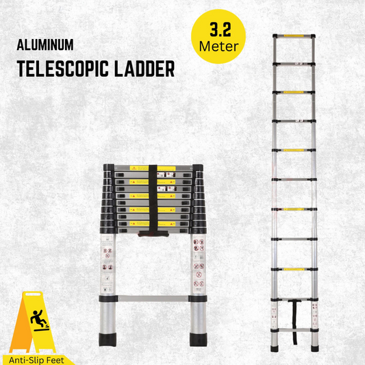 Katashi Telescopic Ladder 3.2M Step Aluminium Extension Portable