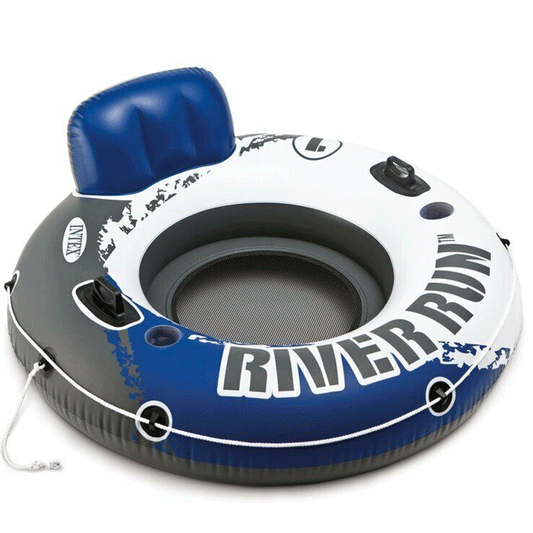 Intex Inflatable Connect Float River Run 1 Person Floating Tube Raft River Lake