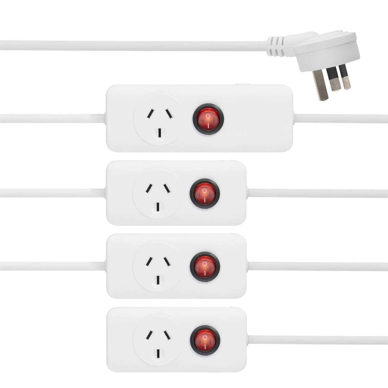 Arlec 4m Extension Lead With 4 Power Outlets Garage Household Office Plug Cord