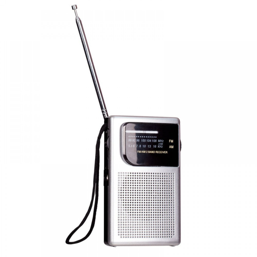 Laser Pocket Radio AM/FM Mini Portable Travel Speaker Earphone Socket w/ Antenna