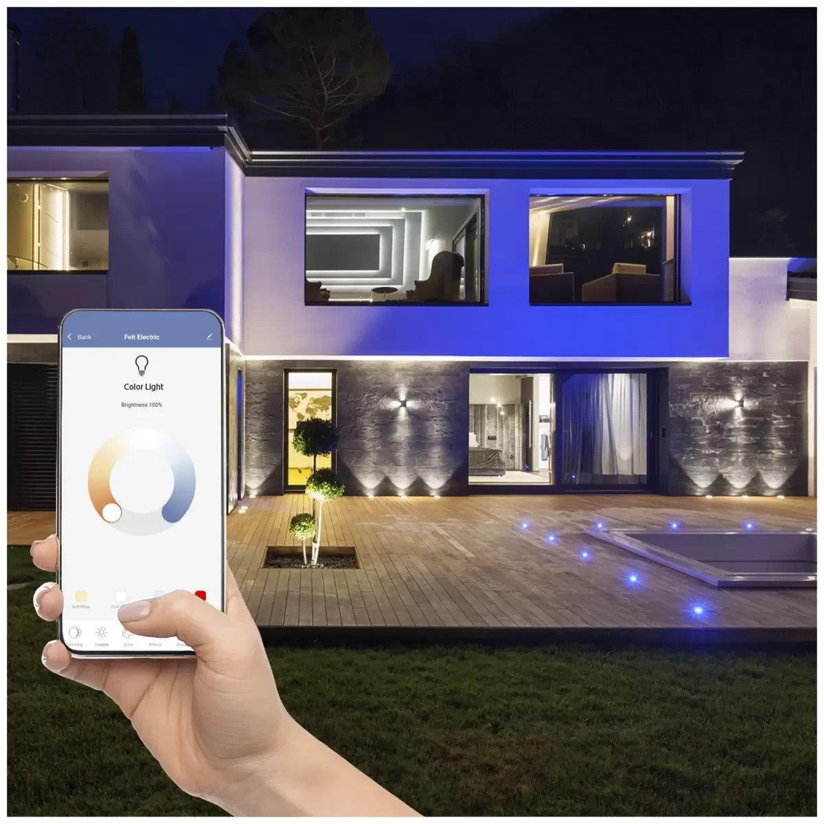 4x Feit Smart Light Dimmable Colour RGB LED E27 Bulb Lights Wifi  Google Alexa