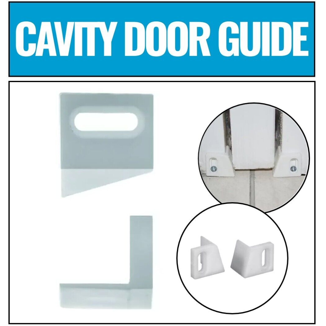 Rolltrak Cavity Sliding Door Guide Track Nylon Finish Adjustable 2 Pack