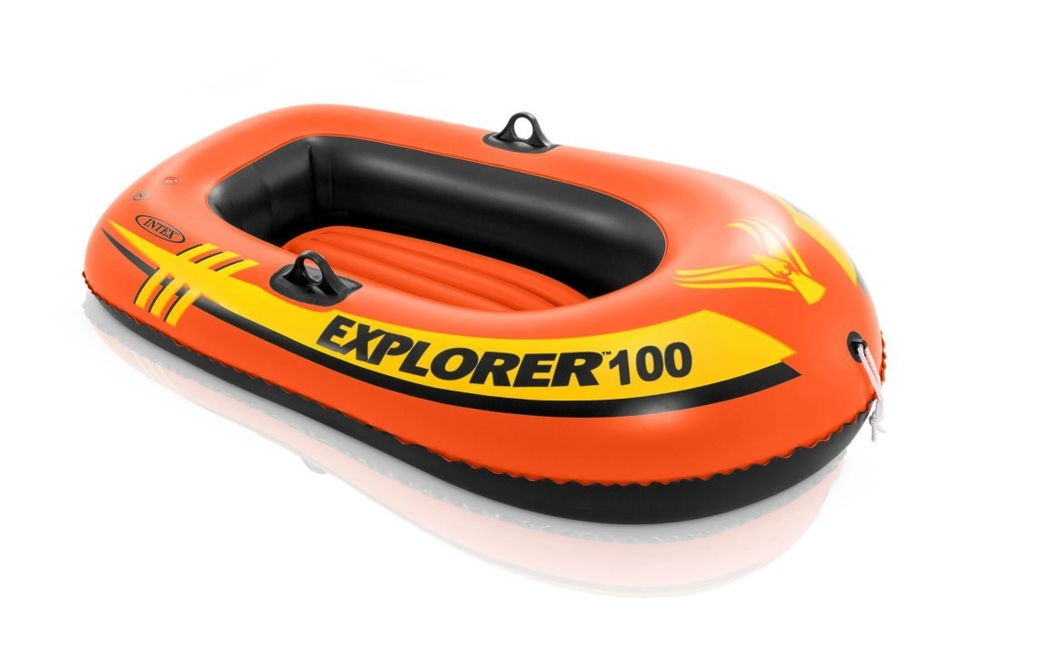 Intex Explorer 100 Inflatable Ride On Floating Boat Toy for Adult and Kids 6+