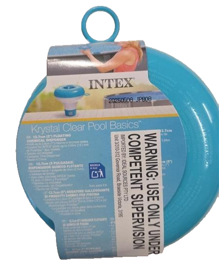 Intex Floating Chemical Chlorine Dispenser for Pool Spa Hot Tub Jet Massage
