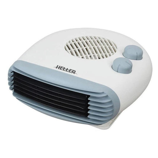 Heller 2000W Low Profile Fan Heater Desk 2 Heat Settings Adjustable Thermostat