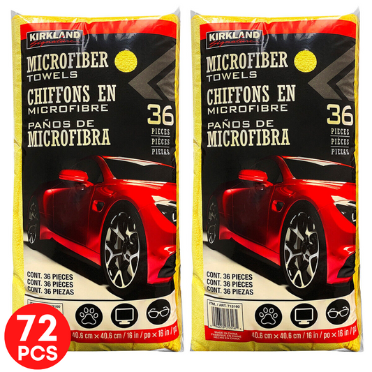 72 Kirkland Signature Ultra Soft Plush Microfiber car Towels Cloths 40cm x 40cm