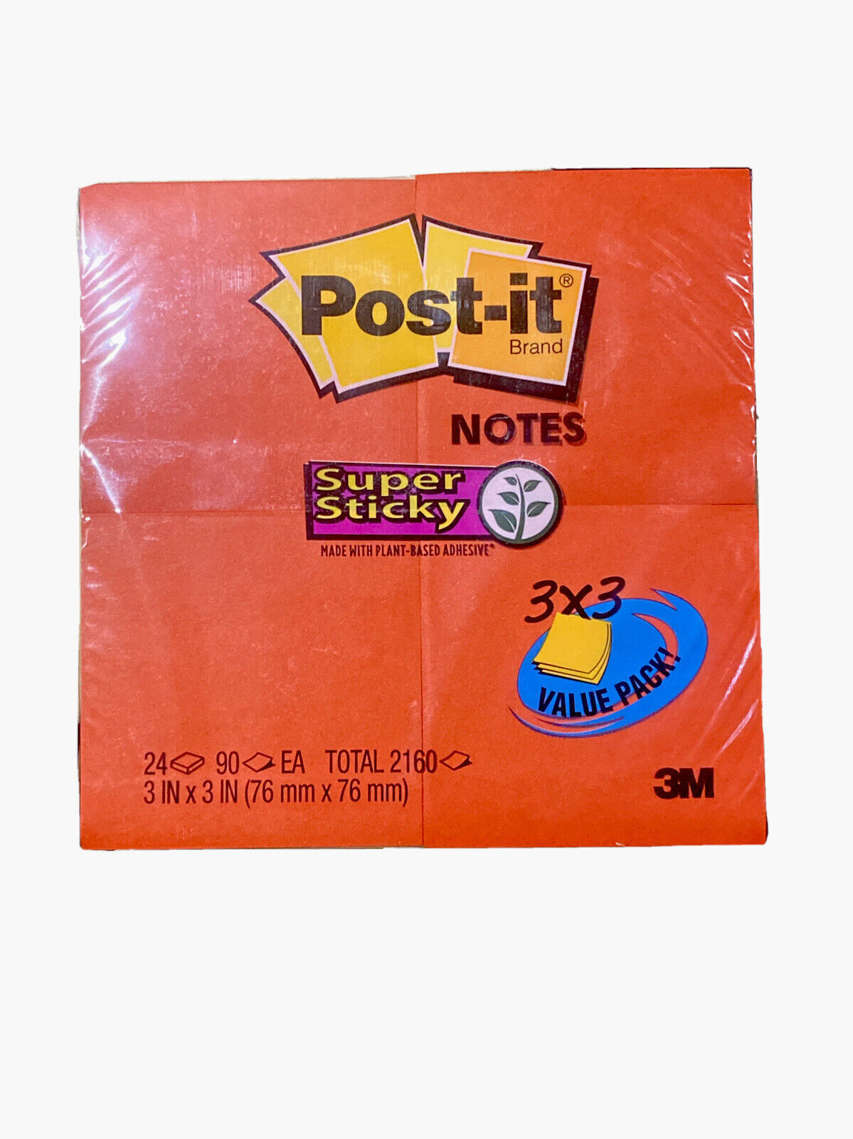 3M Post-It Notes Office Sticky Memo 2160 x 3M Canary Yellow Purple Green
