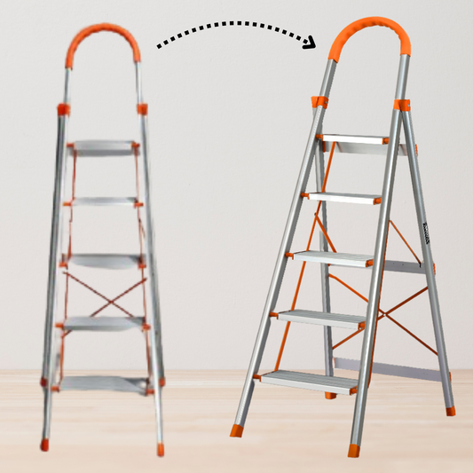 Katashi 5 Step Ladder Aluminium Multi Purpose Folding Light Weight Platform