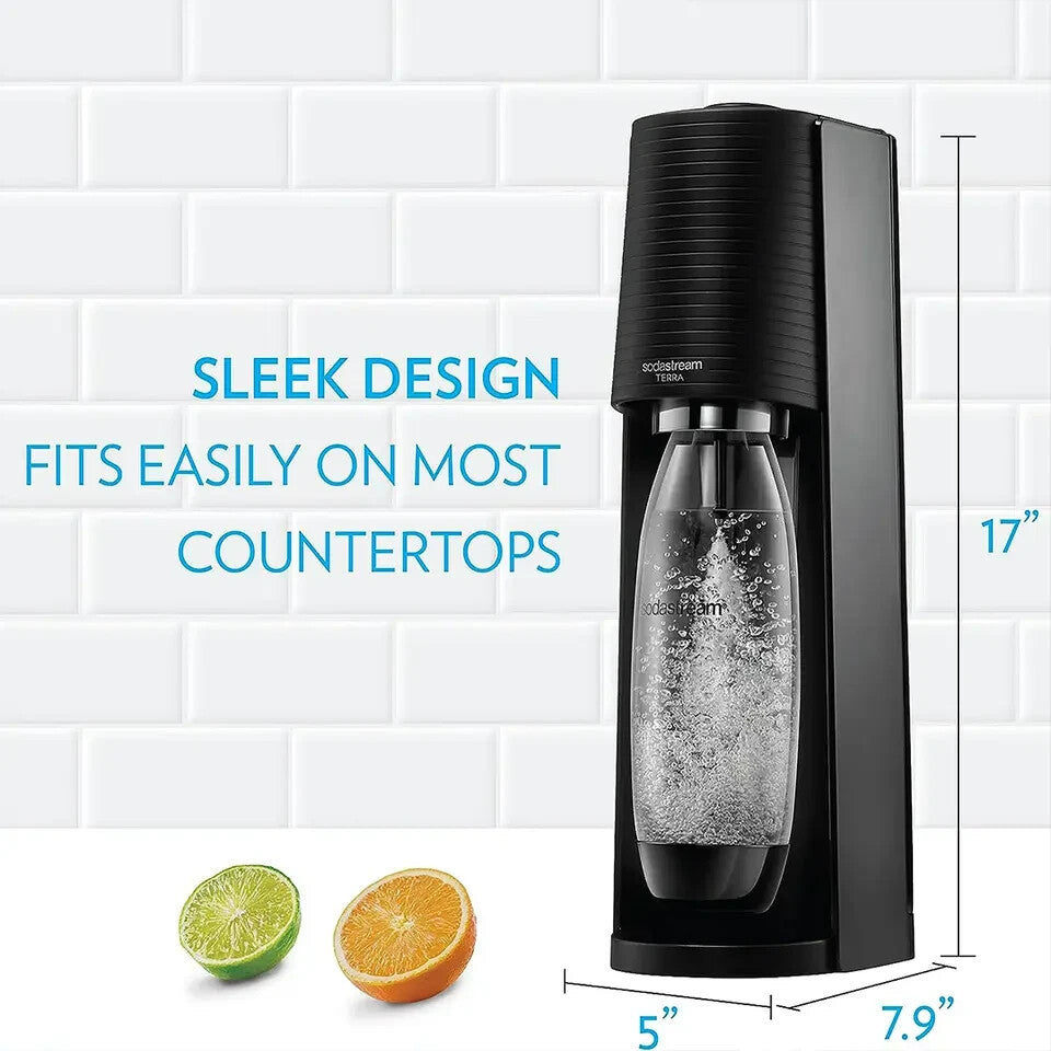 SodaStream Terra Sparkling Water Maker Fizzy Soda Carbonating Bottle Machine