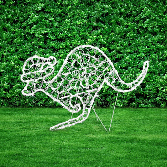 Lytworx Santa Roo Solar Powered 2D 100 White LED Lights Garden Xmas Decoration