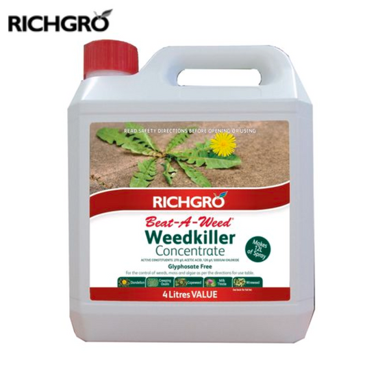 Richgro 4L Beat-A-Weed Concentrate Refill Liquid Weed Killer Plants Garden
