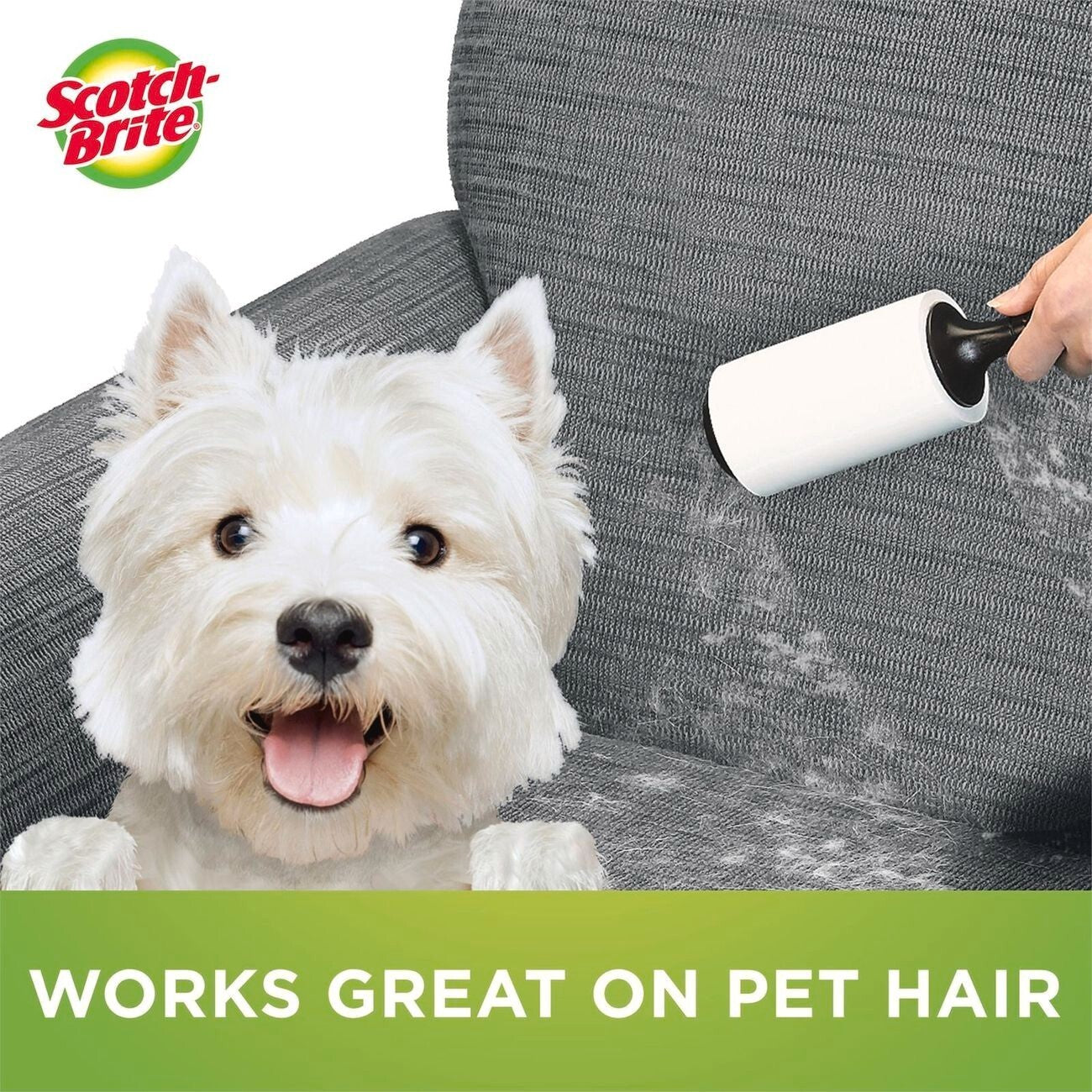 Scotch Brite Lint Roller Clothes Fabric Pet Hair Dust Remover 5 x 95 Sheets