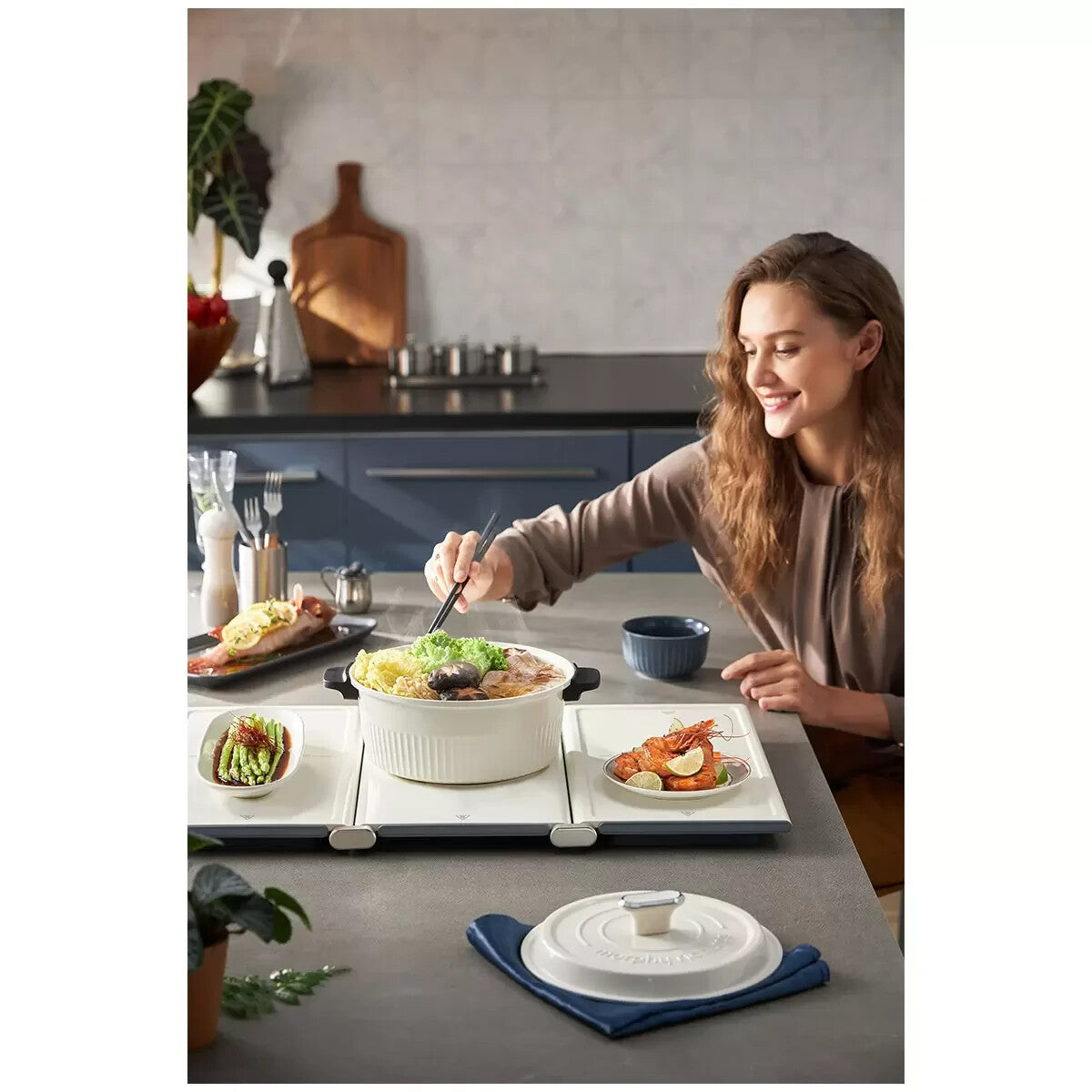 Morphy Richards Foldable Cooktop Food Warmer Portable Electric Cooker Hot Plate