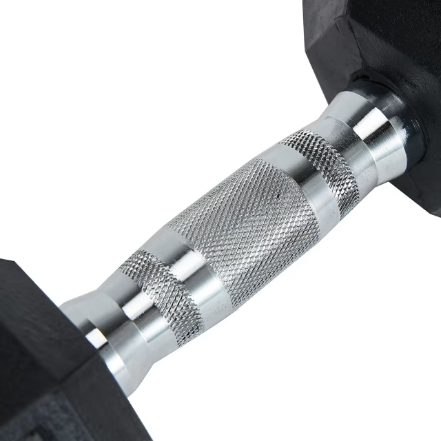 9KG Rubber Hex Dumbbell Fitness Home Gym Exercise Strength Weight Set Pair