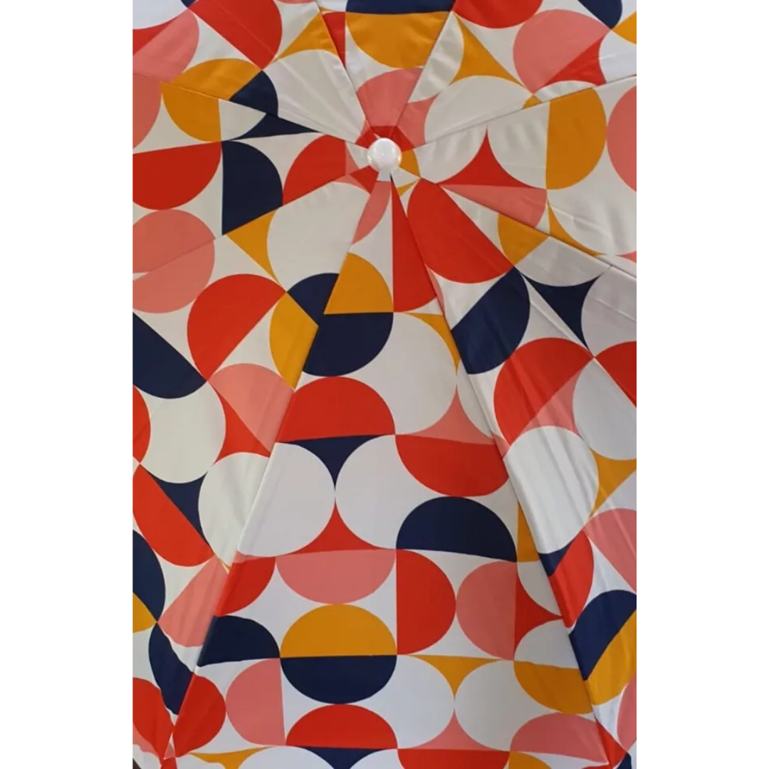 Marquee 2m Beach Umbrella Portable Canopy Sun Protection Shade Geometric Pattern