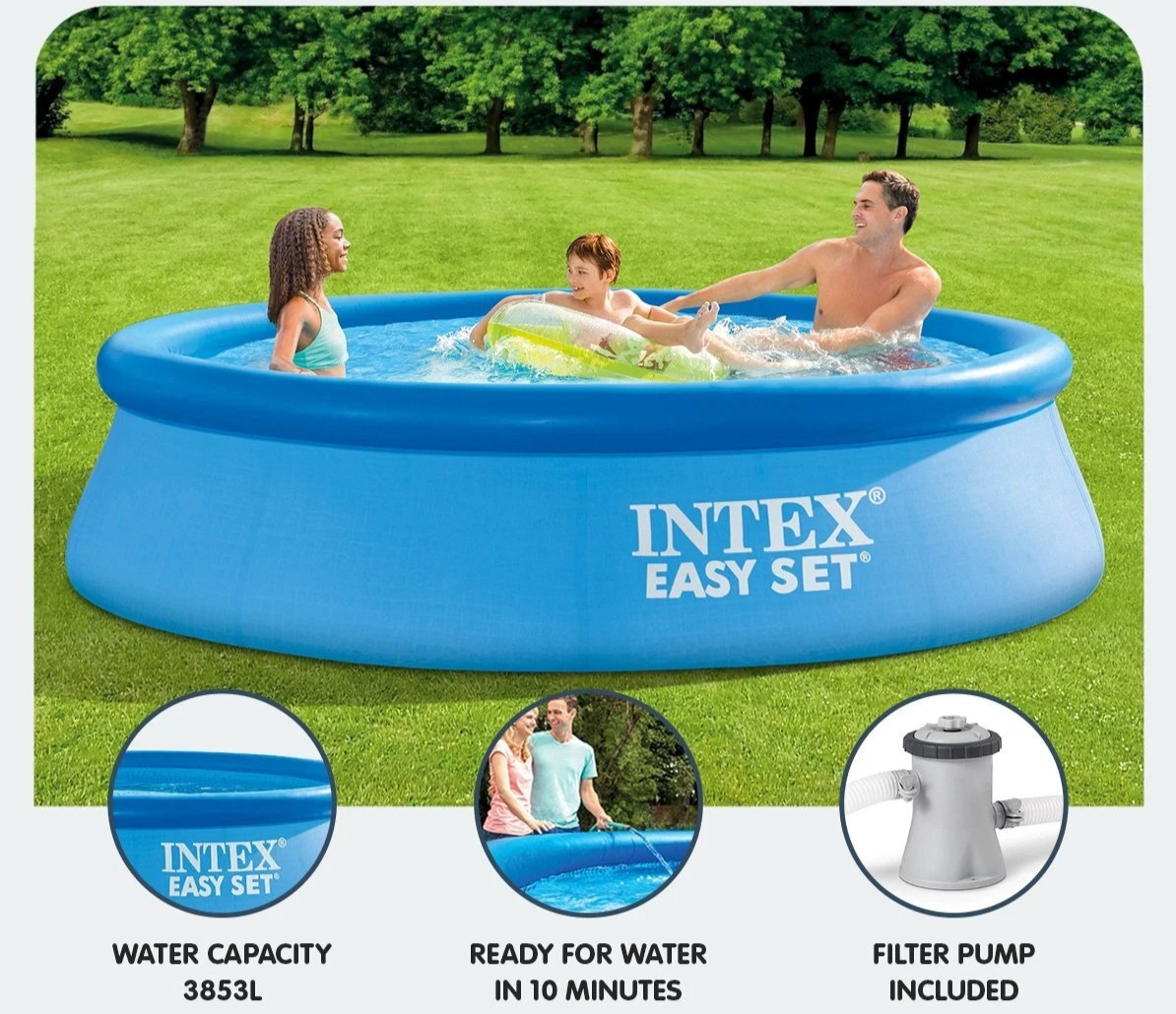 Intex Easy Set Above Ground Swimming Pool 10ft  with Filter Pump 3.05m x 76cm
