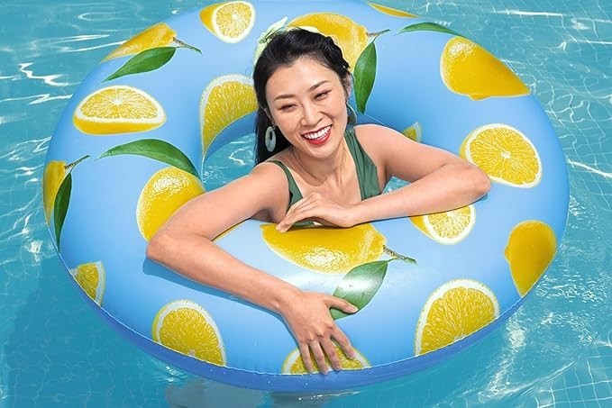Bestway H2OGO! Scentsational Lemon Swim Ring Inflatable Pool Tube Water Float