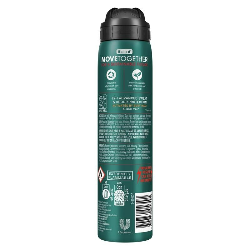 2x Rexona Men 72H Advanced Protection Sport Antiperspirant Deodorant Spray 220ml
