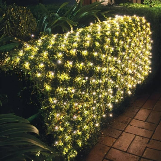 Lytworx Solar Net Lights 300 LED Warm White Snowing Curtain Christmas Decoration