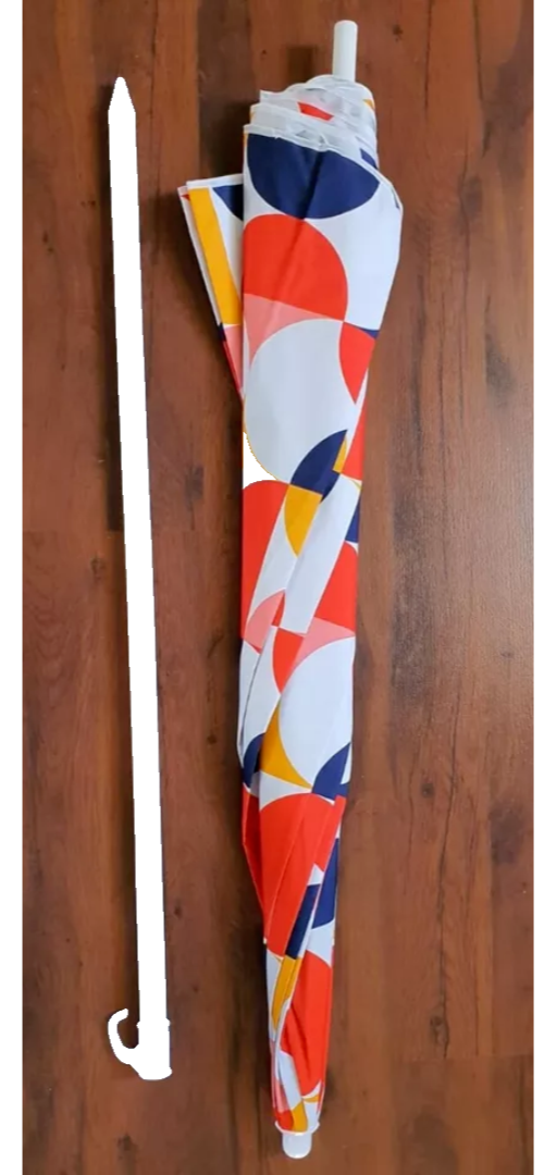 Marquee 2m Beach Umbrella Portable Canopy Sun Protection Shade Geometric Pattern