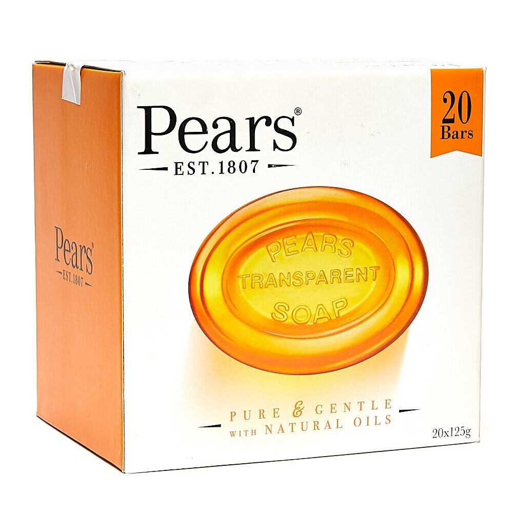 Pears Amber Soap Transparent Pure Gentle Care Natural Oil Value Pack 20 x 125g