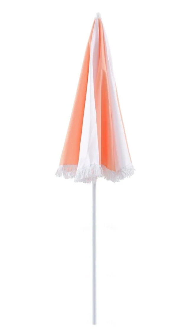 Marquee Beach Umbrella Tassel Picnic Portable Sun Protection 1.6m Flame