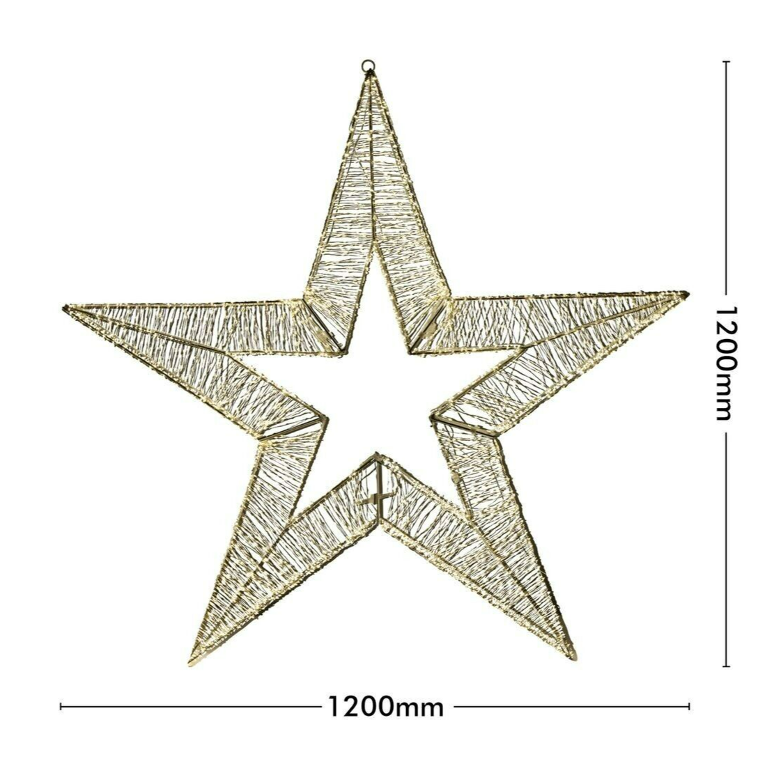 Arlec LED Metal Star Silhouette Wire Battery Powered Christmas Decoration