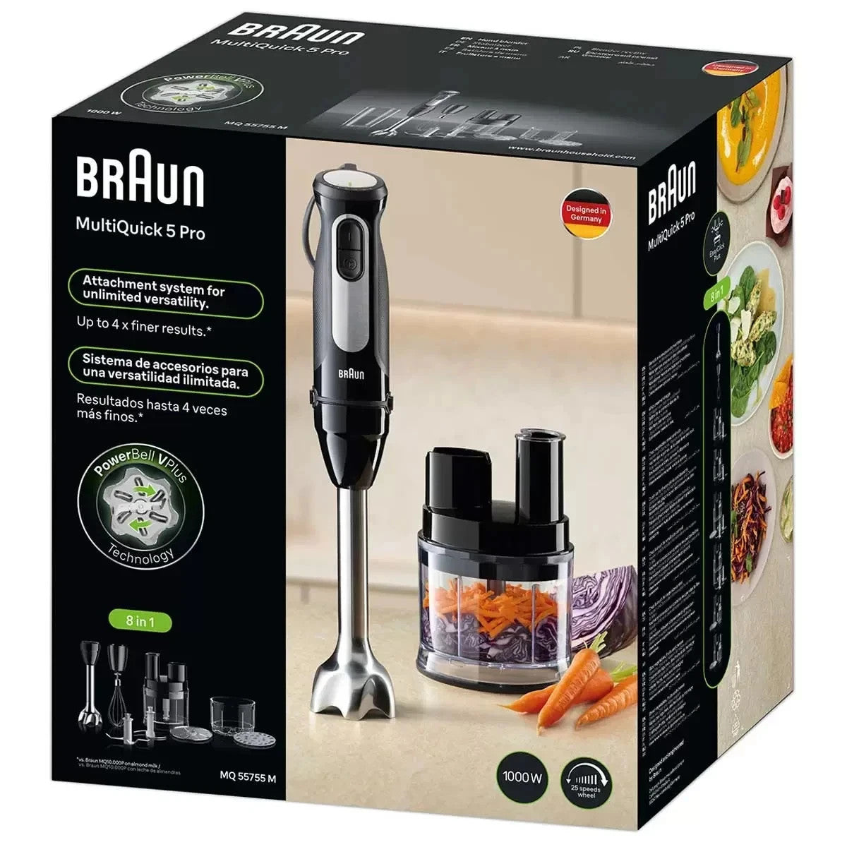 Braun MultiQuick 5 PRO Vario Hand Blender Sauce Mixer 1000W MQ55755M
