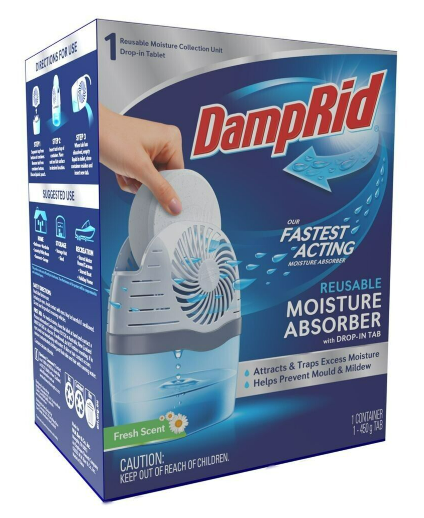 DampRid Moisture Absorber Drop-In Tab Reusable Odour Eliminator Starter