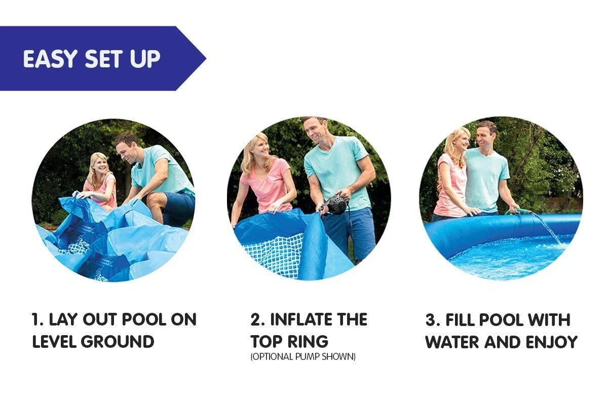 Intex Easy Set Above Ground Swimming Pool 10ft  with Filter Pump 3.05m x 76cm