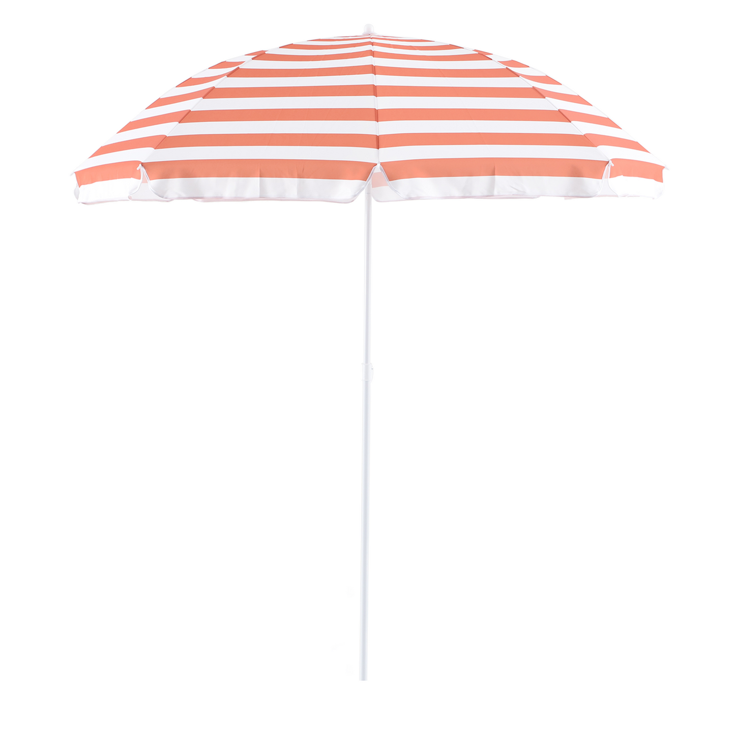 Marquee Beach Umbrella  2m Portable Canopy Sunshade Sun Protection Clay Stripe