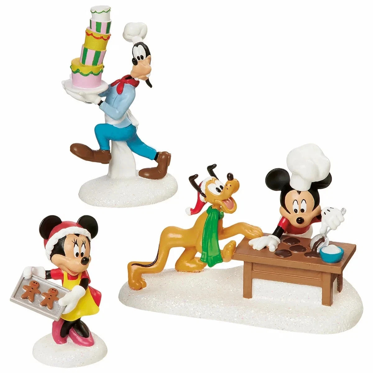 Disney Christmas Holiday Village with Lights & Music Tabletop Decor 13 Pieces