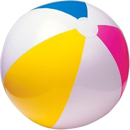 4x Intex Inflatable Beach Pool Ball Glossy Vinyl Panel Swimming Water Toy 24"