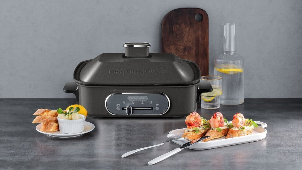 Morphy Richards 3-in-1 Cooking Pot Multifunction Grill Steam Slow Non Stick